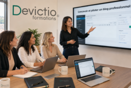 Apprenez à concevoir et à piloter un blog professionnel capable de renforcer votre visibilité et de soutenir vos objectifs de communication. Cette formation pratique vous accompagne dans la définition de votre stratégie éditoriale, la création de contenus pertinents et le suivi des performances de votre blog. Dispensée en présentiel à Lyon, elle vous permet de travailler concrètement sur votre projet aux côtés d’un formateur expérimenté.