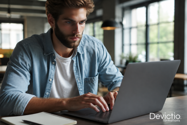 Après avoir suivi votre formation Symfony en présentiel chez Devictio, vous pourrez mettre en pratique les compétences acquises sur un projet de développement concret. Vous pourrez ainsi structurer votre application, développer de nouvelles fonctionnalités et appliquer les bonnes pratiques du framework Symfony avec davantage d’autonomie.