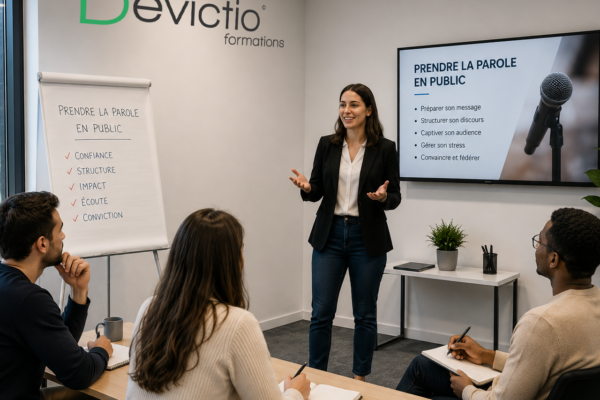 Avec notre Formation Prendre la Parole en Public, maîtrisez l&rsquo;art de la communication orale et soyez à l&rsquo;aise lors de vos prises de parole devant un auditoire.