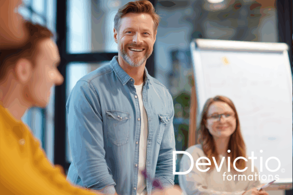 Chez Devictio, nos formations à la gestion du stress privilégient l’échange et l’écoute. Nos participants découvrent des outils concrets pour mieux comprendre leurs réactions émotionnelles et retrouver un équilibre au travail. Notre formateur accompagne chaque personne avec bienveillance pour créer un espace d’apprentissage serein et efficace.