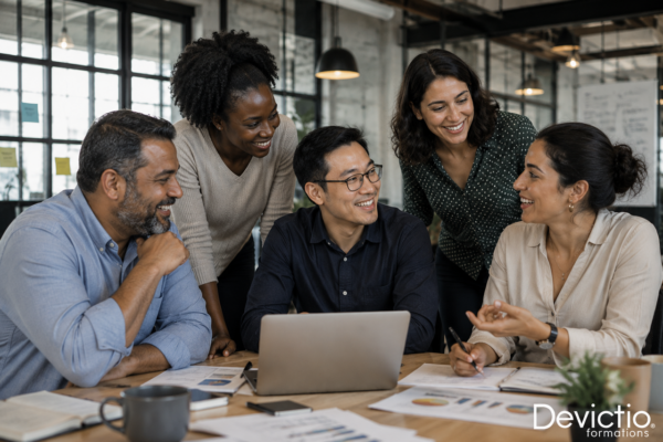 Développer l’efficacité professionnelle des collaborateurs permet à l’entreprise de réduire les pertes de temps, fluidifier les échanges et améliorer les méthodes de travail. Organisée en présentiel à Lyon, la formation Devictio favorise les exercices, les mises en situation et les échanges directs avec le formateur.
