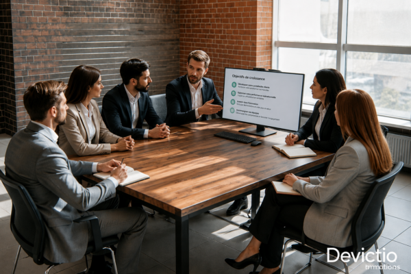 Développez des compétences essentielles en écoute active, questionnement, reformulation et feedback constructif. La formation Manager-Coach de Devictio permet d’intégrer ces techniques d’accompagnement à sa pratique managériale quotidienne.
