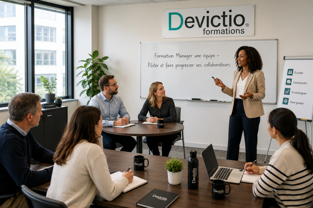 Développez un management plus efficace et responsabilisant au quotidien. La formation Manager une équipe vous apporte des méthodes concrètes pour piloter, déléguer et accompagner vos collaborateurs.