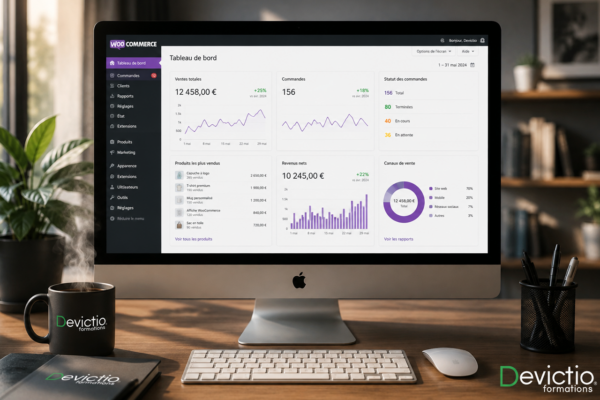 Devenez autonome avec WooCommerce : Notre formation pratique vous accompagne dans la création, la configuration et l’administration de votre boutique en ligne. À l’issue des deux jours, vous disposez des compétences nécessaires pour gérer les principales fonctionnalités de WooCommerce en toute autonomie.