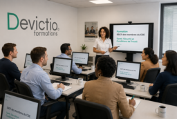 Ecrit moi un texte de 3 phrases pour présenter l&rsquo;interet de suivre une formation en ssct en présentiel sur lyon chez devictio