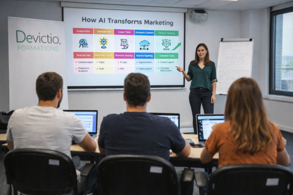 En suivant notre formation IA Marketing vous prendrez de meilleures grâce à des insights générés à partir de vos performances réelles.