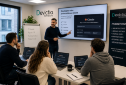 Formation Claude Lyon : Apprenez à utiliser l&rsquo;IA Claudeet bénéficiez de ses capacités d&rsquo;analyse, son raisonnement avancé, sa gestion de documents volumineux et sa facilité de personnalisation grâce aux Projects et aux Agents IA.