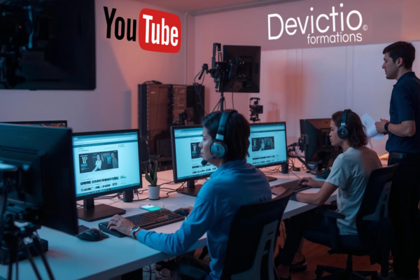 Formation Création Chaine YouTube en présentiel sur Lyon : les participants apprennent à structurer une stratégie éditoriale et un calendrier de publication.