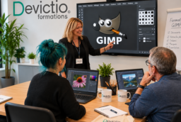 Formation GIMP Lyon : Apprenez à maîtriser la retouche photo, le montage d&rsquo;images et la création graphique grâce à une formation pratique et accessible à tous. En présentiel à Lyon, bénéficiez d&rsquo;un accompagnement personnalisé par une formatrice expérimentée et progressez rapidement grâce à des exercices concrets adaptés à vos besoins.