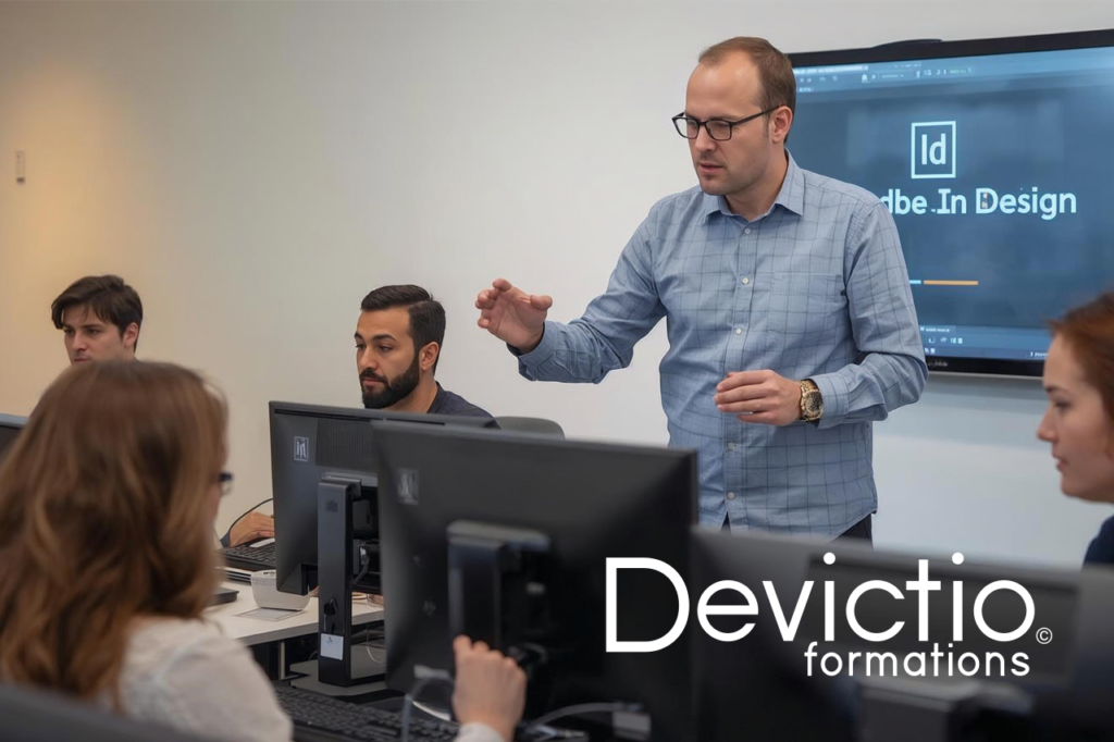 Formation InDesign à Lyon : apprenez à concevoir des mises en page professionnelles avec Adobe InDesign.