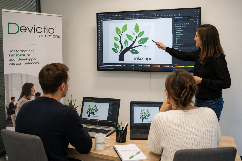 Formation Inkscape Lyon : maîtrisez les fondamentaux d&rsquo;Inkscape et réalisez rapidement des visuels professionnels adaptés à vos besoins de communication.