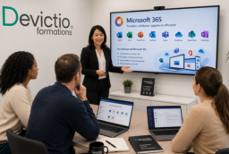 Formation Microsoft 365 à Lyon : boostez votre collaboration avec Teams, OneDriveet les aute soutils de cette suite. Formation en présentiel. Eligibilité CPF.