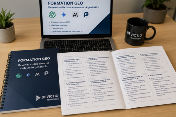 Formation Référencement IA Lyon : Optimiser la visibilité de votre entreprise sur les outils IA. 100% Présentiel et finançable via votre OPCO.