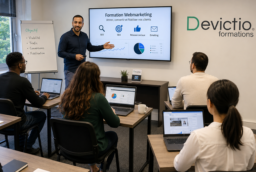 Formation Webmarketing CPF Lyon : apprenez à développer une expertise dans l&rsquo;élaboration d&rsquo;une stratégie webmarketing, mettez en œuvre une approche méthodique, une communication plus efficace, une planification plus rigoureuse des différentes actions, ainsi qu&rsquo;une surveillance et une évaluation approfondies des opérations effectuées.