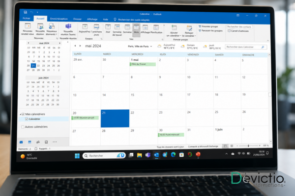 Formations Outlook tous niveaux : initiation, perfectionnement, opérationnel dispensés en présentiel ou distanciel au choix chez Devictio, votre organisme de formation sur Lyon depuis 2007.