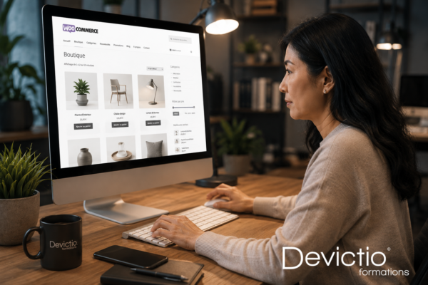 Gérez votre activité e-commerce : Se former à WooCommerce permet de maîtriser la gestion quotidienne de votre boutique : produits, stocks, clients, commandes et promotions. WooCommerce vous permet de centraliser simplement les principales opérations nécessaires à votre activité e-commerce.