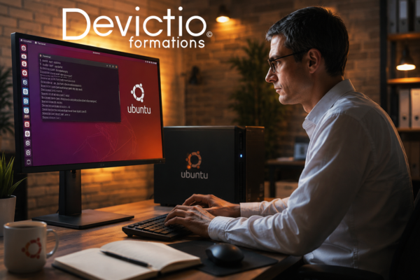 La Formation Ubuntu à Lyon privilégie la pratique afin de développer rapidement son autonomie sous Linux. Les exercices permettent de manipuler directement le système et d’apprendre à diagnostiquer les incidents les plus courants.