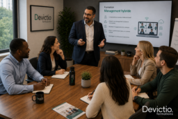 Le management hybride nécessite de trouver le bon équilibre entre autonomie, confiance et suivi de l’activité. La Formation Management Hybride – Manager ses équipes à distance et en télétravail permet d’adapter ses pratiques pour piloter efficacement sans tomber dans le micro-management.