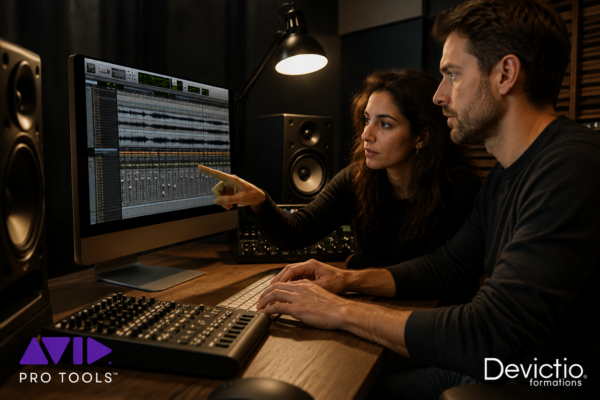 Le mixage ne consiste pas simplement à régler le volume des différentes pistes. Une formation permet de mieux comprendre l’égalisation, la compression, les effets, les bus, le panoramique et les automatisations afin de construire un ensemble plus cohérent. Ces compétences permettent d’obtenir des productions audio plus équilibrées et mieux finalisées. Notre formation à Pro Tools proposée en présentiel sur Lyon ou en intra entreprise sur site vous permettra d’atteindre vos objectifs.