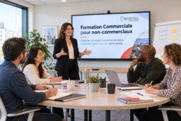 Notre formation commerciale pour non commerciaux aide les salariés à adopter une posture de conseil et à mieux gérer leurs interactions avec les clients. Grâce à des méthodes simples et des mises en situation, ils apprennent à questionner, écouter et convaincre. Les entreprises gagnent ainsi en efficacité commerciale tout en valorisant les compétences internes de leurs équipes.