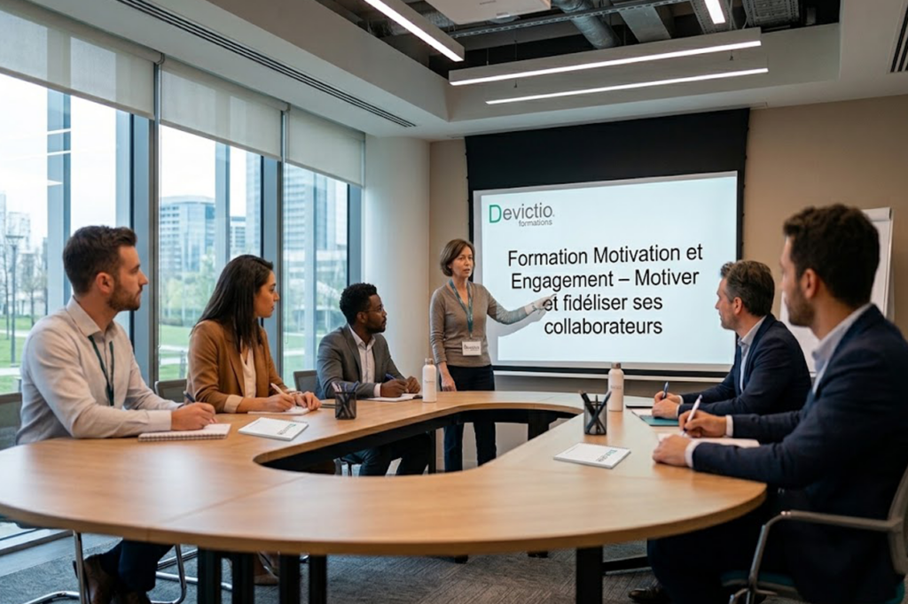 Notre Formation Motivation et Engagement – Motiver et fidéliser ses collaborateurs permet d’agir concrètement sur l’implication des équipes. Les managers apprennent à identifier les leviers de motivation et à créer les conditions d’un engagement durable.