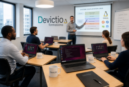Organisme de formation professionnelle depuis 2007, Devictio propose à Lyon sa formation Linux orientée vers la pratique et les compétences opérationnelles. Du terminal à l’administration système, les participants acquièrent progressivement les méthodes nécessaires pour utiliser Linux dans un contexte professionnel.