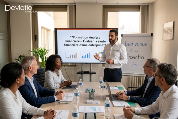 Privilégiez une formation en présentiel à Lyon pour apprendre l’Analyse Financière. Travaillez concrètement sur les bilans, comptes de résultat, ratios et indicateurs financiers. Le présentiel facilite les échanges avec le formateur et permet de mieux comprendre comment évaluer la santé financière d’une entreprise.