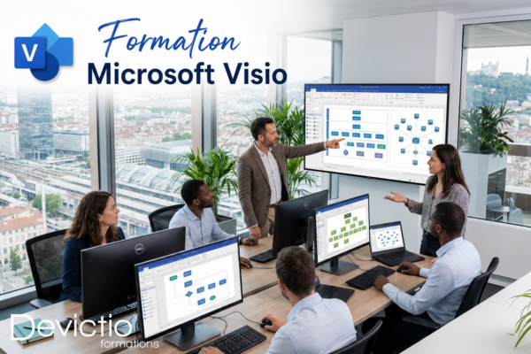 Progressez au sein d’un petit groupe : Nos sessions Microsoft Visio sur Lyon 3 sont limitées à 5 participants maximum afin de favoriser les échanges, la pratique et les conseils personnalisés. Le formateur peut ainsi consacrer davantage de temps aux difficultés et aux objectifs de chaque stagiaire.