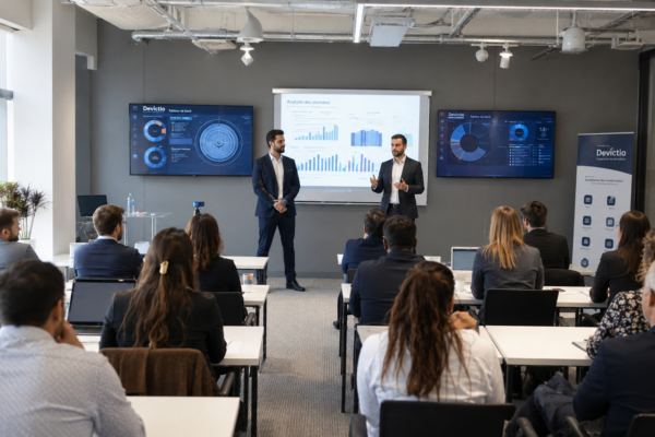 Stratégie Digitale Entreprise : Déterminez votre stratégie digitale et intégrer l’intelligence artificielle (ChatGPT, Claude, Gemini) dans votre marketing. Grâce à notre formation dispensée sur 3 jours à Lyon, développez une stratégie digitale performante.