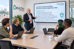 Suivez notre Formation Cybersécurité Web à Lyon pour apprendre à identifier les vulnérabilités et à protéger efficacement vos sites et applications. Proposée en présentiel et en petits groupes, elle favorise la pratique, les échanges et un accompagnement personnalisé.