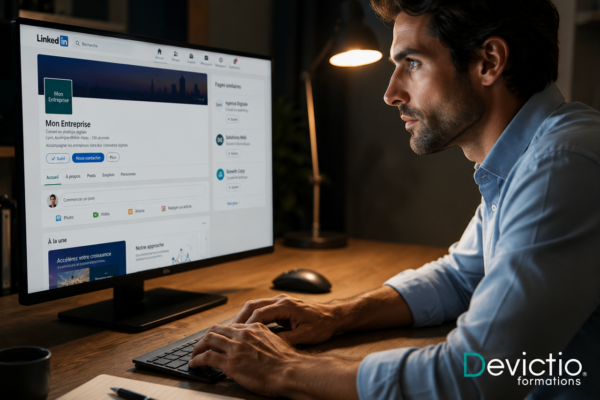 Suivre la Formation LinkedIn – Communication & Personal Branding chez Devictio permet de construire une présence professionnelle cohérente, de valoriser son expertise et de renforcer sa visibilité sur LinkedIn. Grâce à une approche concrète et des formations en petits groupes à Lyon, les participants apprennent à optimiser leur profil, développer leur personal branding et créer des contenus plus engageants. Ils repartent avec une stratégie LinkedIn directement applicable pour renforcer leur image professionnelle et contribuer à la visibilité de leur entreprise.