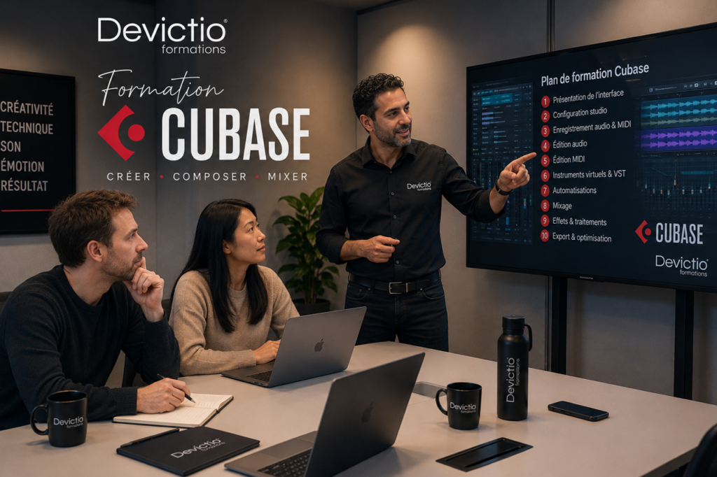 Une Formation Cubase à Lyon permet d’acquérir une méthode structurée pour composer, enregistrer et mixer ses productions musicales. La pratique accompagnée facilite la compréhension des outils audio, MIDI, des instruments virtuels et des effets. Le participant gagne ainsi en autonomie pour développer et finaliser ses propres projets.