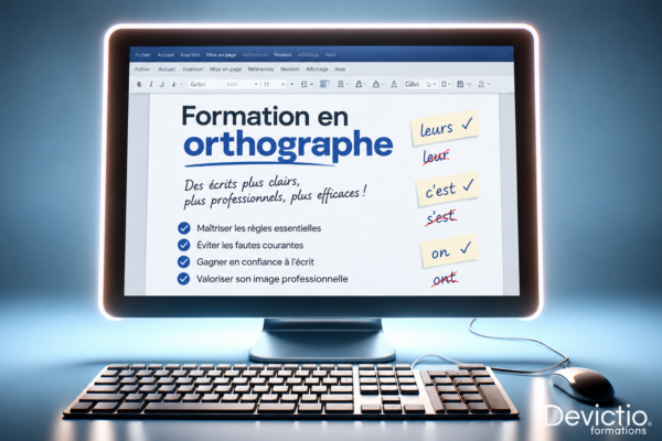 Une orthographe maîtrisée renforce la crédibilité de vos messages et l’image professionnelle de votre entreprise. Nos formations vous apportent des méthodes concrètes pour repérer vos erreurs, comprendre les règles et sécuriser vos e-mails, courriers et documents.